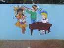 Children Orchestra Wall Painting