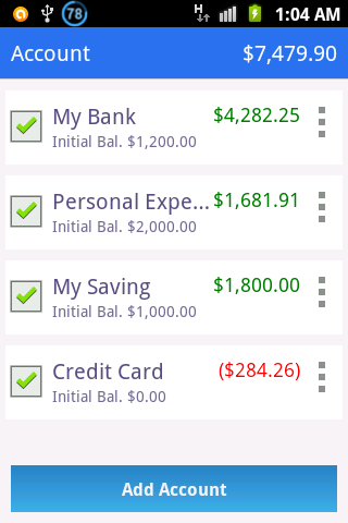 Budget : Expense Tracker Screen 2