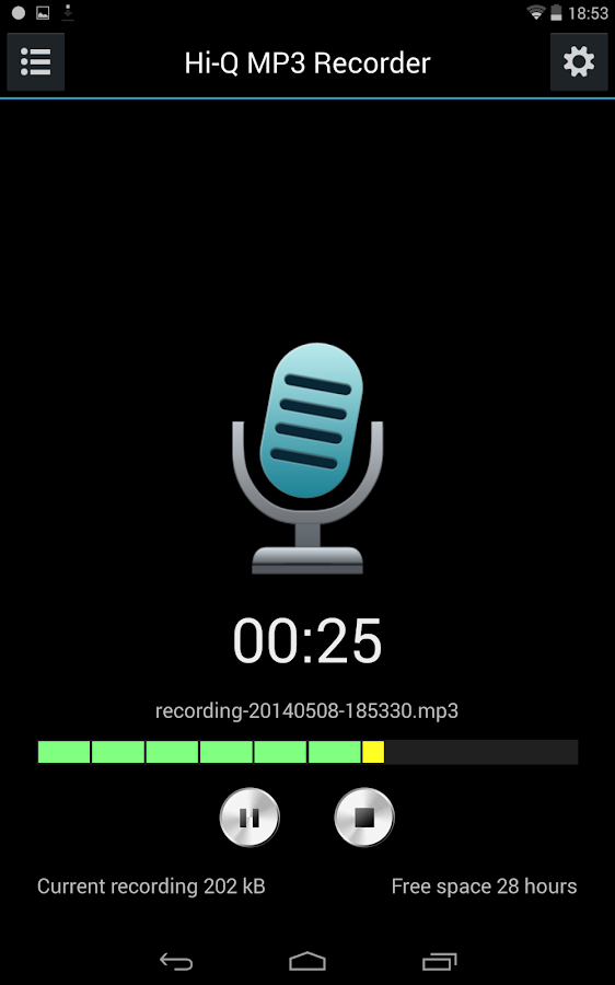 Hi-Q MP3 Voice Recorder (Full) - screenshot