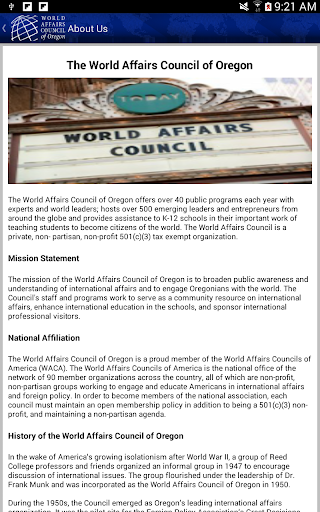 【免費新聞App】World Affair Council of Oregon-APP點子