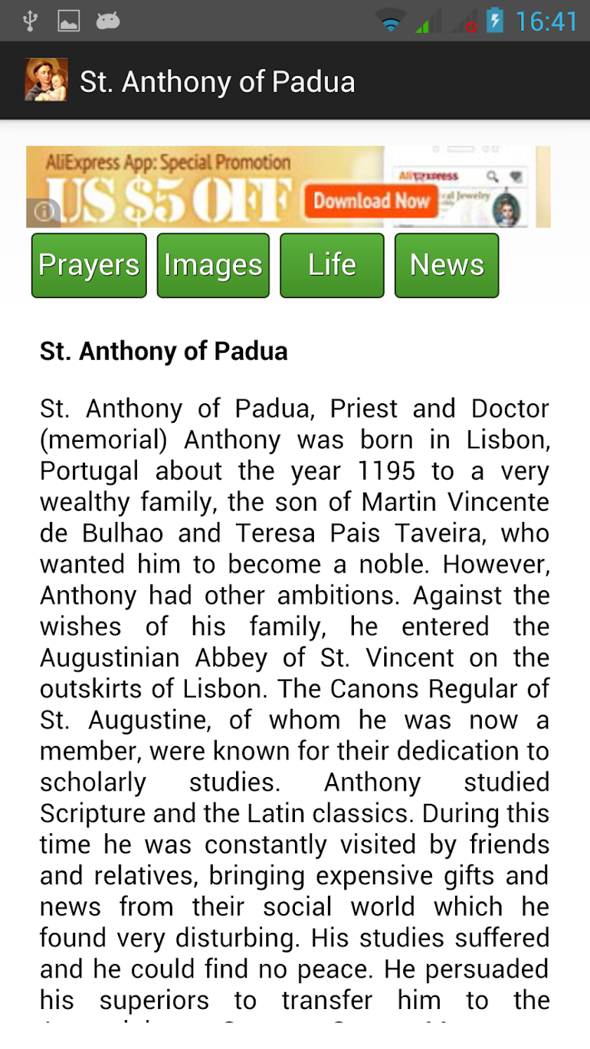 St. Anthony of Padua Screen 3