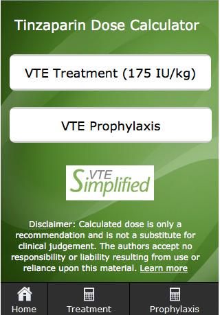 Tinzaparin Dose Calculator