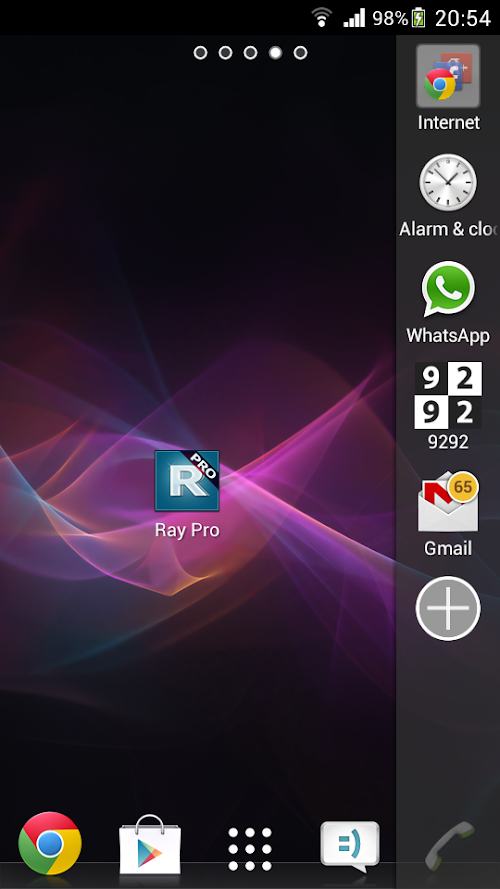 Android application Ray Pro Sidebar Launcher screenshort