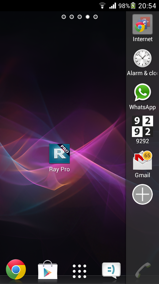 Ray Pro Sidebar Launcher Screen 1