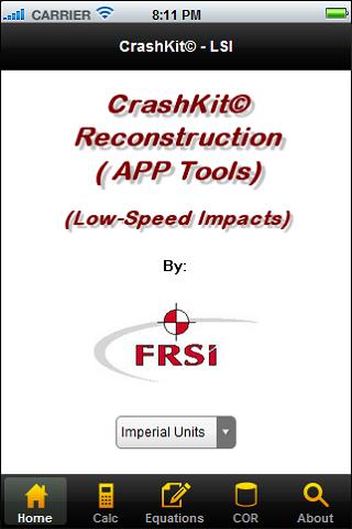Android application CrashKit - Low Speed Impacts screenshort