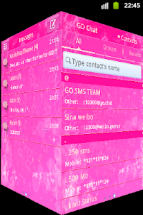GO SMS Theme Pink Star Buy Screenshots 2