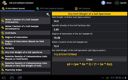 Soil & Earthwork Calc. Tablet poster 1