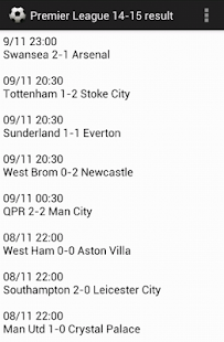 Premier League 14-15 Result Screenshots 0