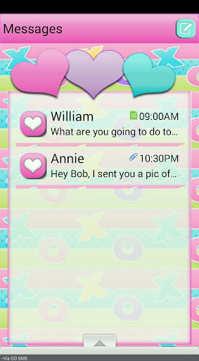 HuggsNKisses2 GO SMS THEME