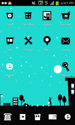 Shadow go launcher theme