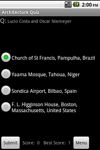 World Architecture Quiz Screen 2