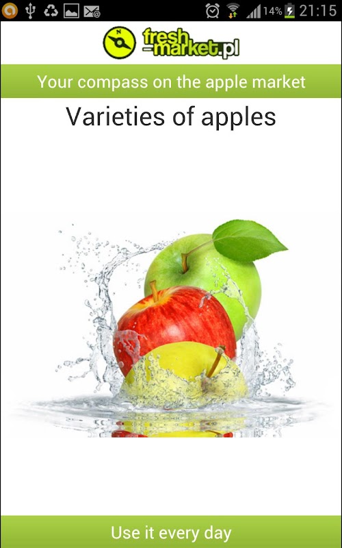 Android application Varieties of apples screenshort