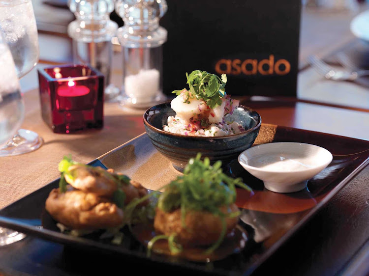 You'll find Asado, a restaurant serving South American cuisine, aboard Queen Elizabeth.
