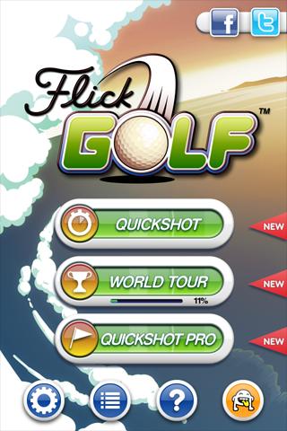 Android application Flick Golf! screenshort
