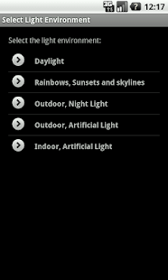Light Exposure Calc (No ads) Screen 2