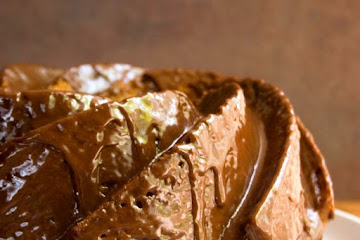 Banana Bundt Cake with Chocolate Glaze