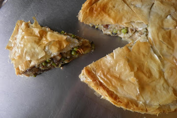 Mushroom and Pea Tart (vegan friendly)
