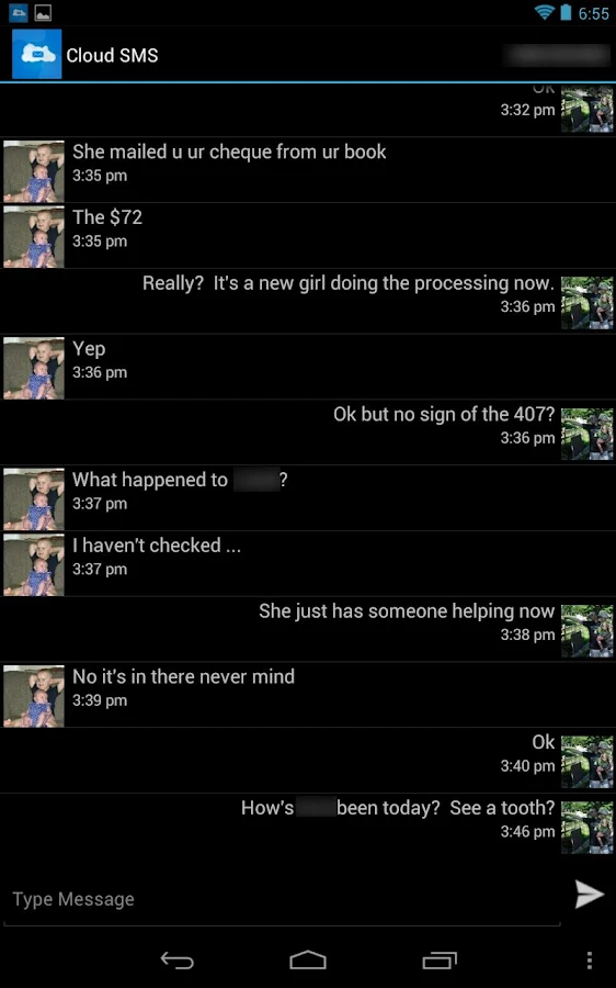 Cloud SMS - Easy Tablet SMS! - screenshot