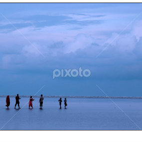 On the Sea Shore by Sonali Mondal - People Family