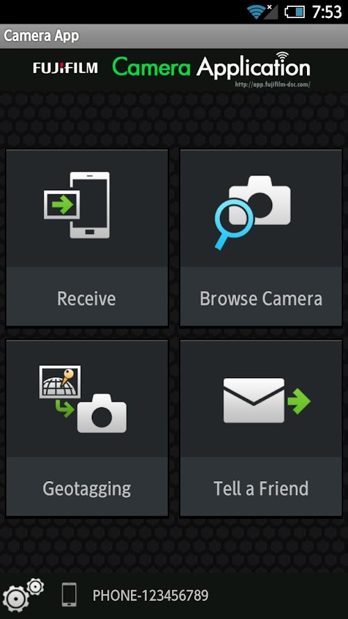 Android application FUJIFILM Camera Application screenshort