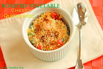 Roasted Vegetable Cheesy Quinoa Mac