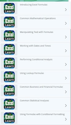 Learn Excel Formulasのおすすめ画像1