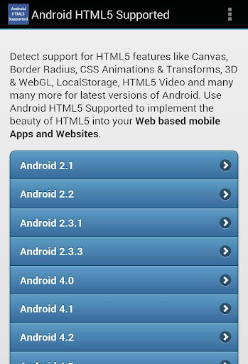 HTML5 Supported for Android