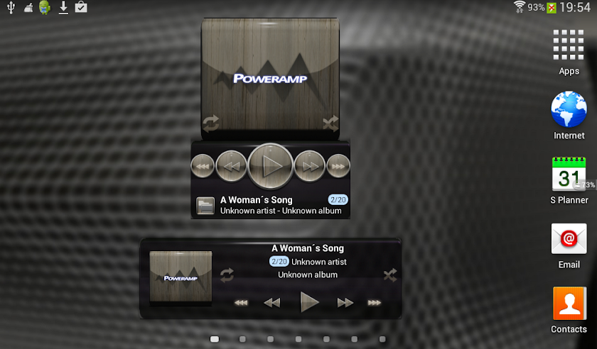 Poweramp widget WOOD PLATIN Screen 3
