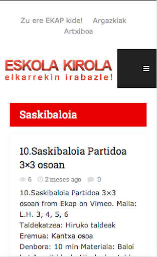 Eskola Kirola app 1.0