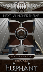 Next Launcher Theme Brown Elep - náhled