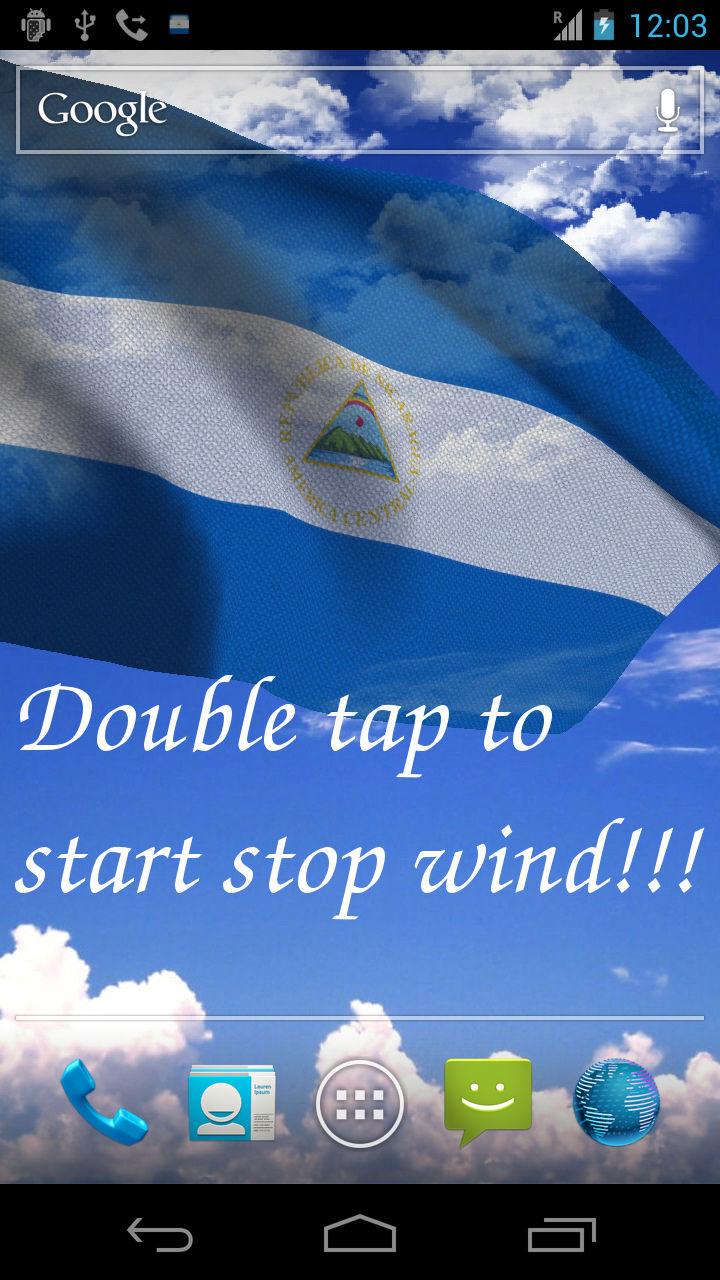 Android application 3D Nicaragua Flag + screenshort