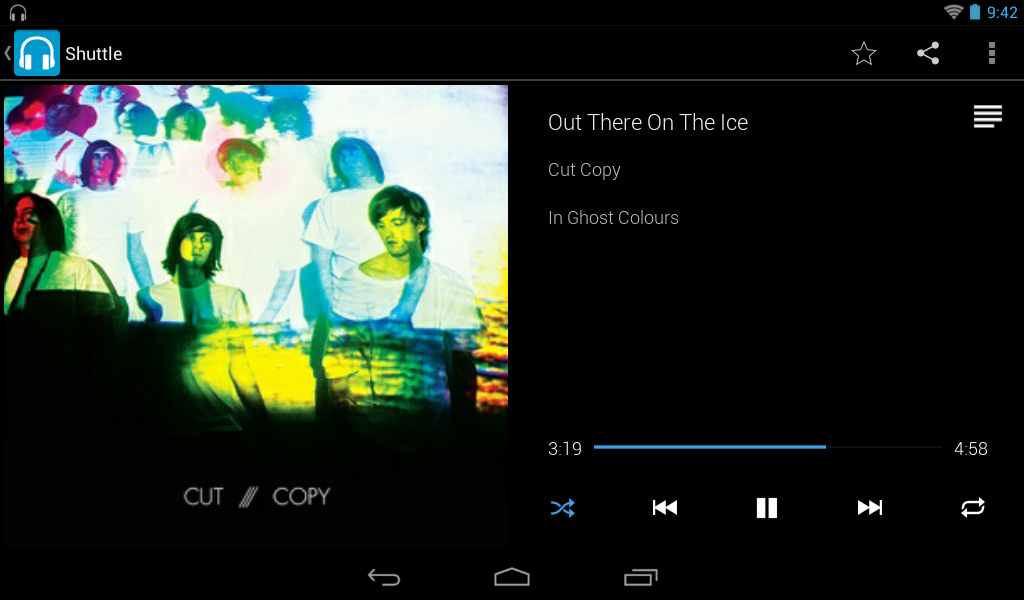  Shuttle Music Player, ottimo player in stile Holo per i vostri Android!