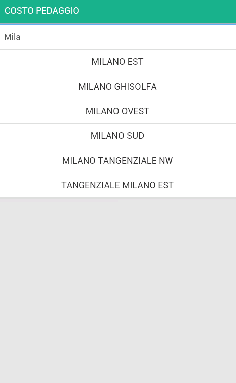 Costo Pedaggio 2016 Screen 2