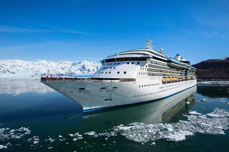 A close-up look at Royal Caribbean's Radiance of the Seas in Alaska.