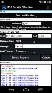  UDP Sender / Receiver– miniatura da captura de ecrã  