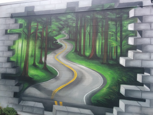 Road Through the Wall Mural