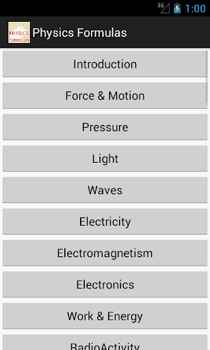 Physics Formulas Pro