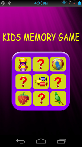 Kids Fun Memory Game