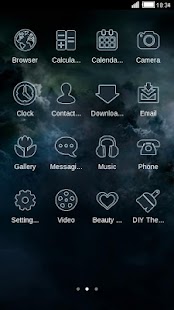 Cloudy Grey Galaxy Sky Theme Screenshots 2