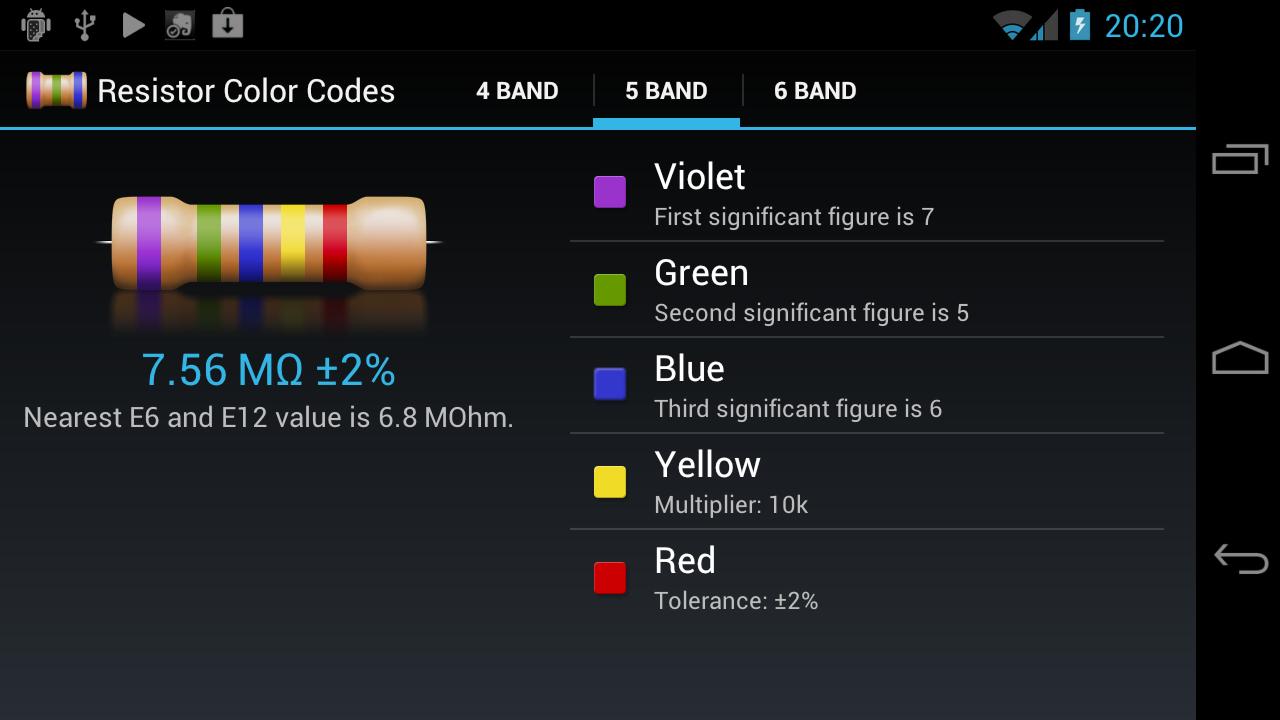 Resistor Color Codes Android Apps Appagg