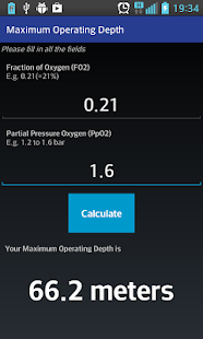 Scuba MOD Calculator - náhled