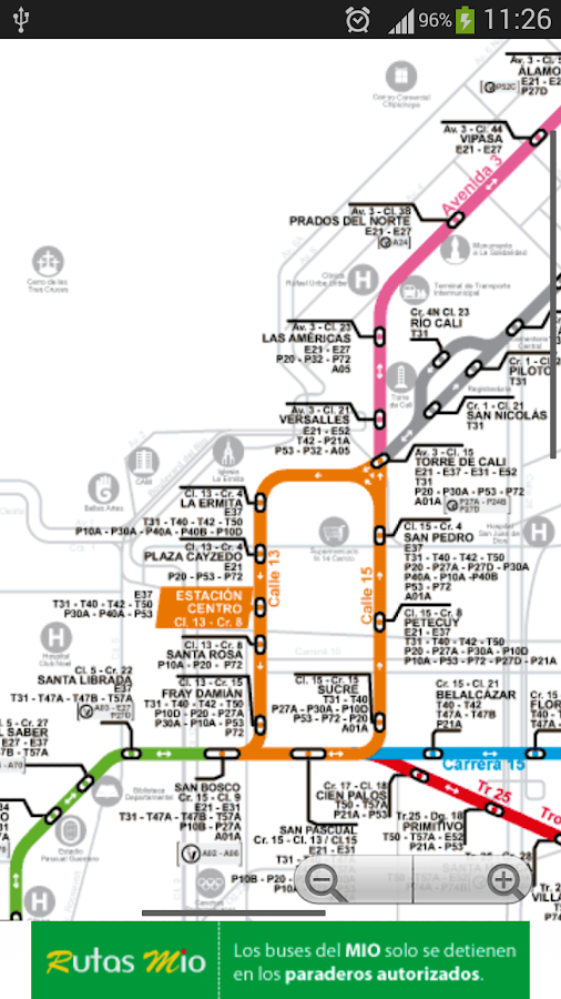 Mapa Mio Cali : Mappa dettagliata di Cali, Colombia – VSSJZI