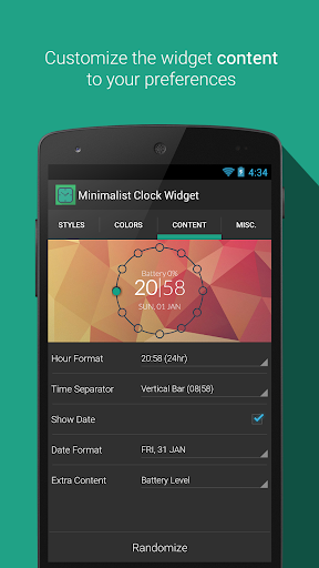 Minimalist Clock Widget