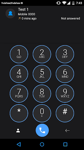 ExDialer Theme Flat Holo Blue