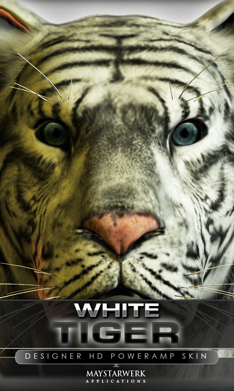 Poweramp skin white tiger Screen 1