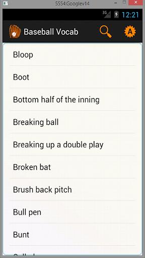 Baseball Vocab