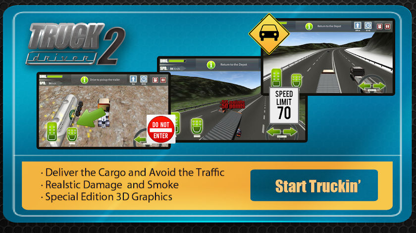 Truck Driver Highway Race 3D+ Screen 2
