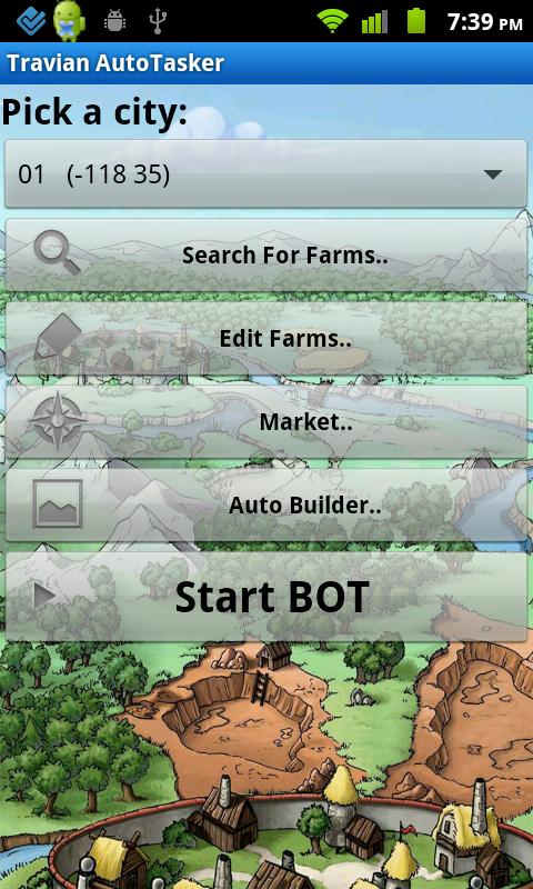 Travian AutoTasker Screen 1