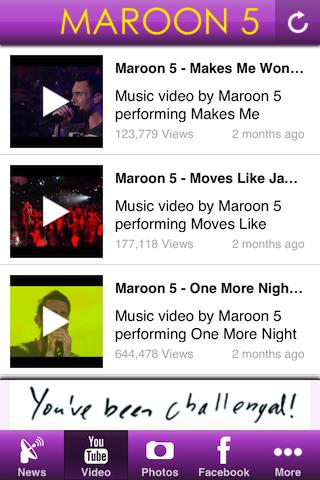 Maroon 5 Unofficial App - screenshot