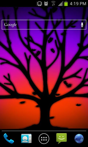 Purple Fall Silhouette